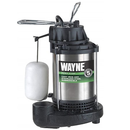 Wayne Wayne 1/3 HP 4600 gph Stainless Steel Vertical Float Switch AC Sump Pump CDU790SS